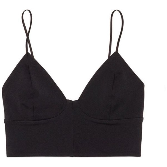 ARITZIA Wilfred Free Ling Bustier Crop Top Blk Sz 4 - Picture 2 of 8